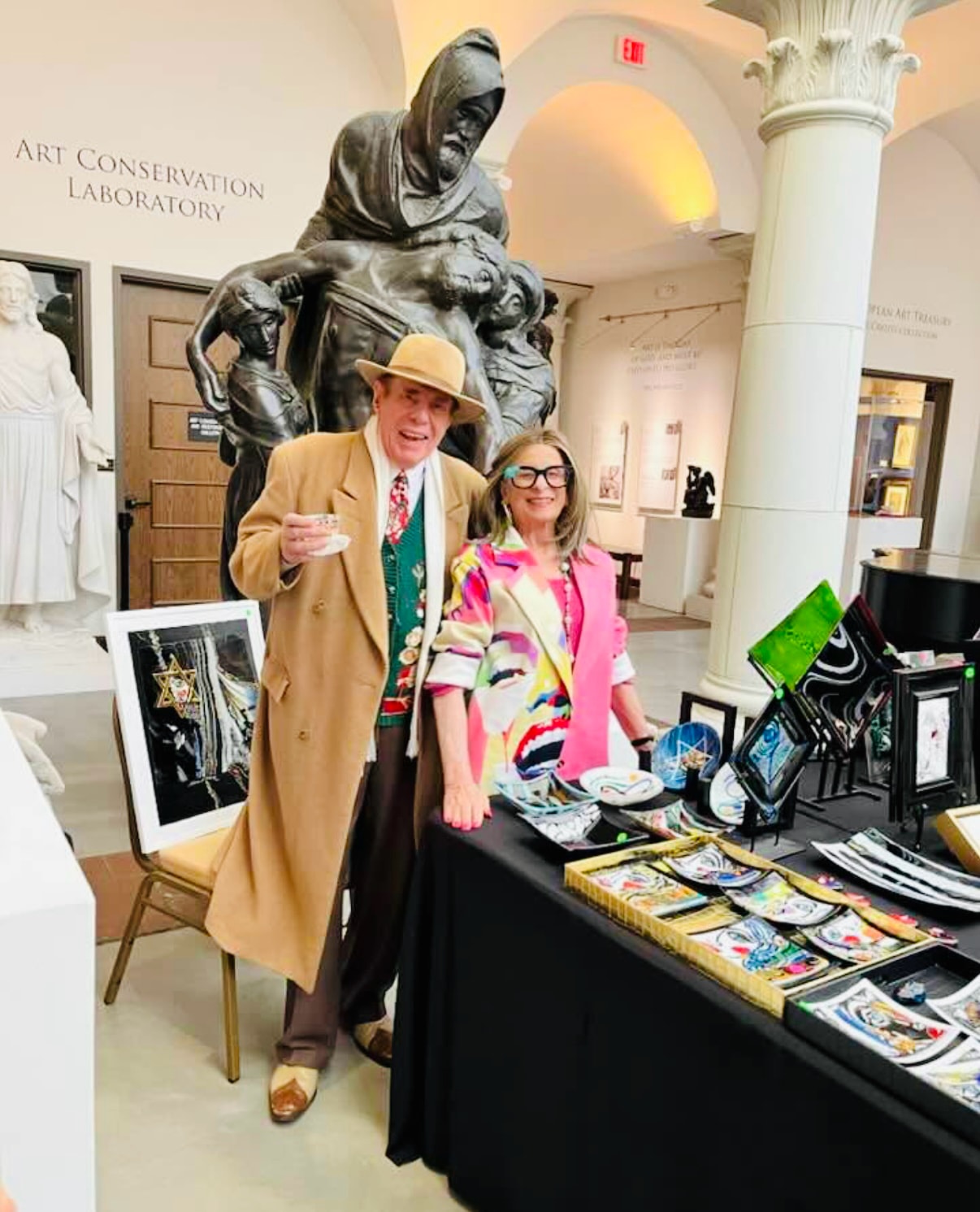 Cheri Toll at a museum art show