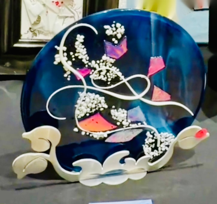 Pearl & Indigo Plate by Cheri Toll