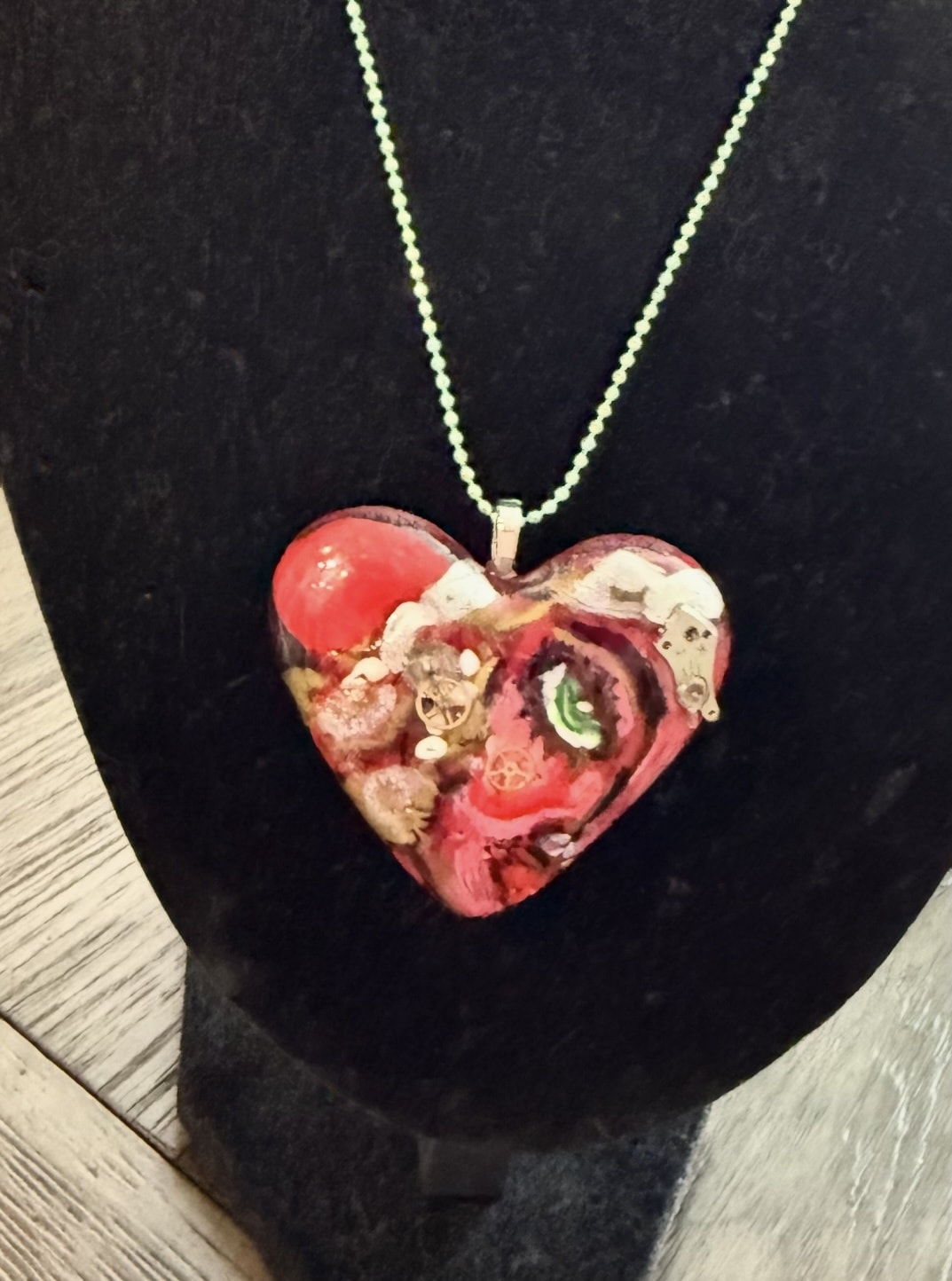 Crimson Heart Pendant by Cheri Toll