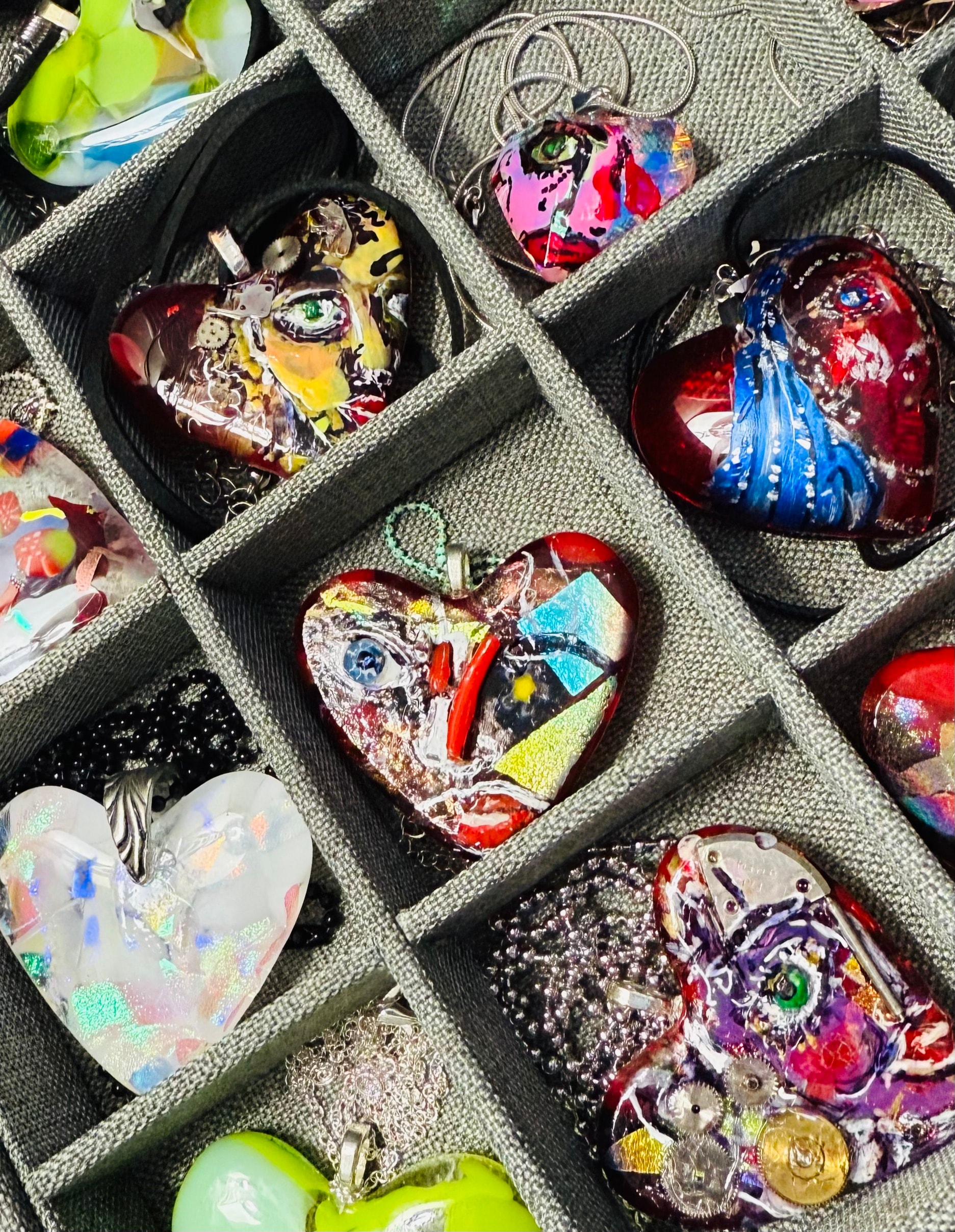 Heart Pendants — Close Up by Cheri Toll